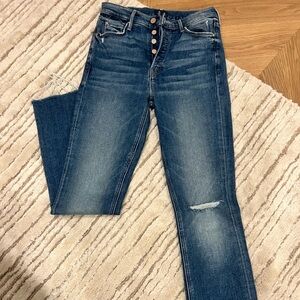 Mother The Pixie Dazzler Ankle Fray Jean